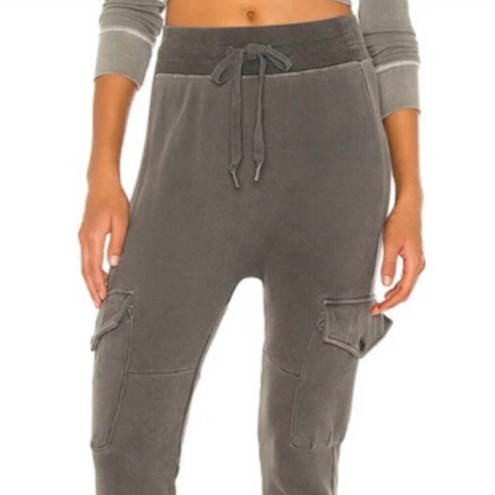 NSF Size Medium Sage Ellie Cargo Pocket Harem Sweatpants Joggers